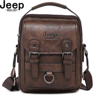 JEEP BULUO wielofunkcyjne torebki biznesowe męskie nowe męskie torby na ramię duża pojemność skórzana torba Crossbody Big Brand 1